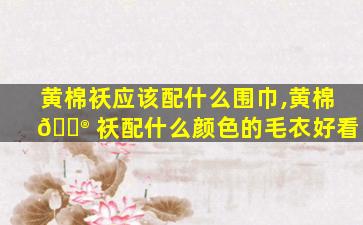 黄棉袄应该配什么围巾,黄棉 💮 袄配什么颜色的毛衣好看